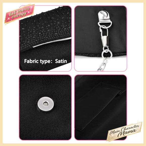 Faux Suede Evening Clutch with Removable Chain, 8.6x4.7x2.1 Inch - Picture 5 of 7